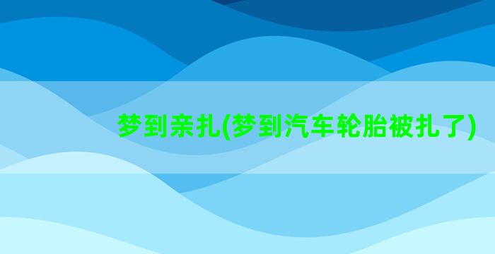 梦到亲扎(梦到汽车轮胎被扎了)